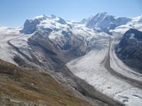 Monte Rosagruppe mit Dufourspitze und Liskamm