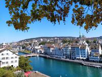 2200915 Blick vom Lindenhof zur Altstadt Zürich