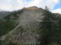 Fahrt mit dem Glacier-Express - Felssturz bei Randa