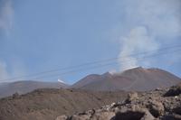 Blick auf den Ätna von Bergstation der Seilbahn