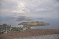 Blick von Vulcano auf Lipari