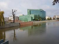 unser Hotel in Breslau, mit Blick zur Oder