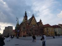 historisches Rathaus am Rynek in Breslau
