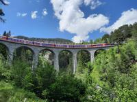 Engadin-Rundfahrt - Fortsetzung des Landwasser-Viaduktes bei Filisur