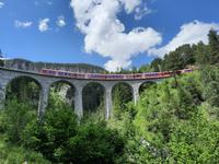 Engadin-Rundfahrt - Fortsetzung des Landwasser-Viaduktes bei Filisur
