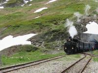 Fahrt mit der Furka-Dampfbahn - Station Furka