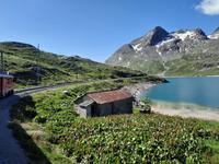 Fahrtimpressionen mit dem Bernina-Express (Bernina-Passhöhe - Lago Bianco)
