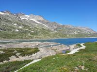 Fahrtimpressionen mit dem Bernina-Express (Bernina-Passhöhe - Lago Bianco)