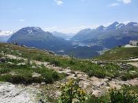 Muottas Muragl - Panoramablick ins Oberengadin