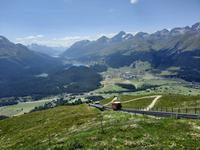 Muottas Muragl - Panoramablick ins Oberengadin