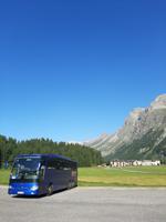 unser Reisebus in Sils i. E.