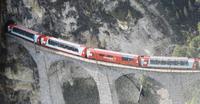 Fahrtimpressionen mit dem Glacier-Express (Landwasserviadukt)