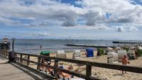 Badespaß mit Blick zur Hallig in Wyk auf Föhr
