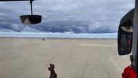 mit dem Bus auf die Sandbank
