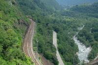 Kurz vor einem Kehrtunnel