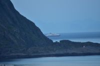 Lofoten - MS Richard With der Hurtigruten (norwegische Postschiffe) auf dem Weg von Stamsund über den Vestfjord nach Bodö