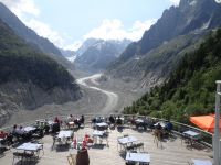 Chamonix, Montenvers, Blick auf Eismeergletscher