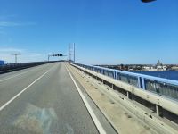 Stralsund - Fahrt über die Rügenbrücke