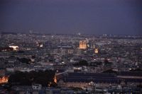 Abendspaziergang Paris - Eiffelturm 2. Etage (115 Meter) - Blickrichtung Notre Dame