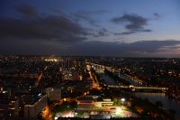 Abendspaziergang Paris - Eiffelturm 2. Etage (115 Meter) - Blickrichtung Versailles