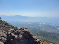 Ausblick vom Vesuv auf den Golf von Neapel (Sorrentinische Halbinsel)