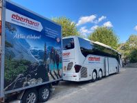 unser Bus mit Fahrradanhänger