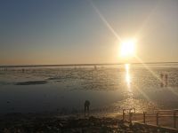 Blick vom Hotel aus auf die Nordsee, Büsum