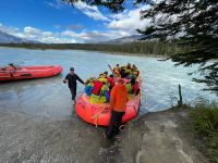 Raftingfahrt auf dem Athabasca River