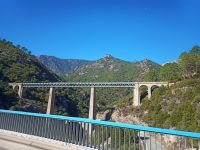 Fahrt von Porticcio nach Corte - Pont du Vecchio-Eisenbahnbrücke