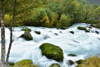 Der Briksdalsbreen - Postglaziale Landschaft unterhalb des Gletschers - Der Kleivafossen