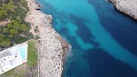 Wanderreise Menorca - Sonnenuntergang in Cala Blanca - Luftbild