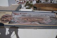 in einem sich drehenden Käfig - so haben Archäologen rekonstruiert - konnten Kämpfe und Bestiarien stattfinden, hier dargestellt an einem Kampf zwischen Bär und Stier, die zusätzlich durch Peitschen und das Drehen des Käfigs wild gemacht werden. 