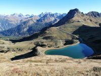 Die Bergpanorama von der Bergstation