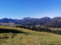 Bildmitte: Der Hoher Ifen (2.230 m.)