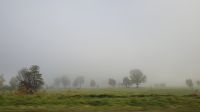 Start unserer Heimfahrt im Nebel