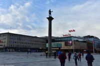 Trondheim - Stortorget - Auf der Säule steht Olav Tryggvason der Stadtgründer