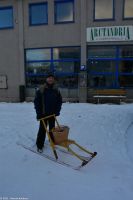 Typische Tretschlitten der lokalen Bevölkerung - ausdrückliche Foto-Genehmigung liegt vor!