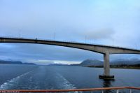 Der Sortlandsund - Blick Richtung Norden - Inselwelt der Vesterålen (links die Insel Langøya, rechts Hinnøya)