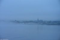 Trondheim im morgendlichen Nebel