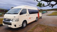 Rundreise Südafrika - unser Bus an der Bluekrans Bridge