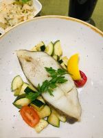 Heilbutt mit Gemüse - erstklassige Küche