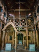 Stabkirche Hopperstad, ein Blick nach drinnen