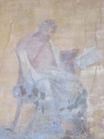 der Komödiendichter Menander im Fresko