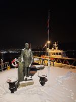Hammerfest - Denkmal für den Polarforscher Henrik Lindstrøm