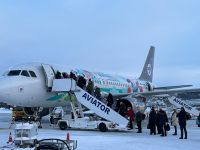 Einstieg zum Rückflug nach Dresden