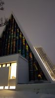 Die Tromsdalen kirke - besser bekannt als Tromsø Eismeerkathedrale