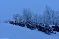 Winterreise Schwedisch Lappland - unser Hotel Camp Ripan, Kiruna - Schneescooter