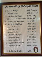 Al Ain - Palace Museum - Ahnentafel der Herrscher in Englisch