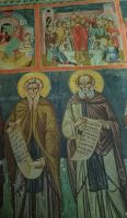 Wandmalereien in der Scheunendachkirche von Stavros tou Agriasmati