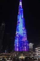 Lichtshow am Burj Khalifa
